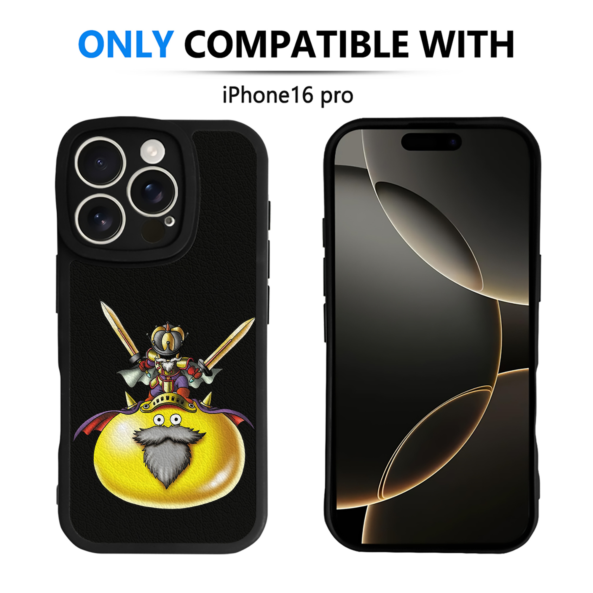 （画像用） ドラゴンクエスト Doragon Kuesuto Dragon Quest 【iPhone 16シリーズ対応】シリコンスマホケース（レザー調） 材質：シリコン